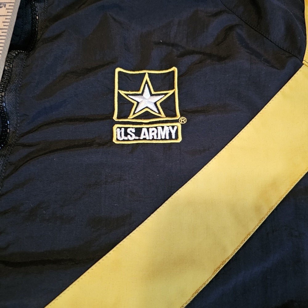 Vintage Women's Black & Gold Nylon Physical Fitness Jacket Size Medium U.S. Army - Picture 5 of 8